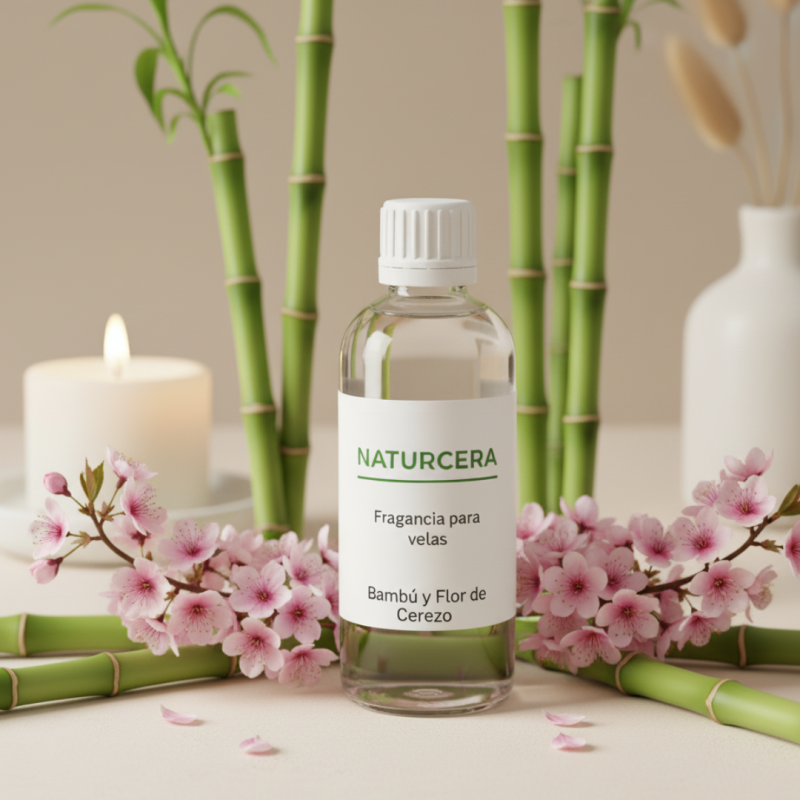 Fragancia para velas Bambu y flor de cerezo