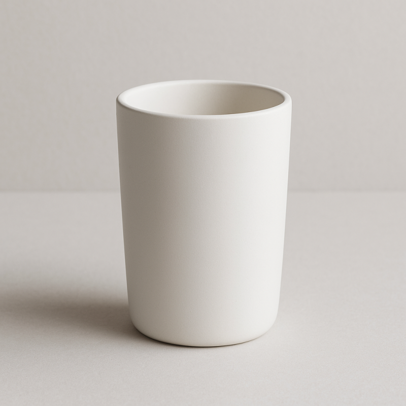 Vaso para velas color blanco opaco
