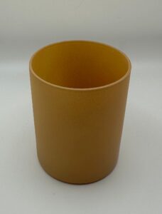 Vaso para velas color beix opaco