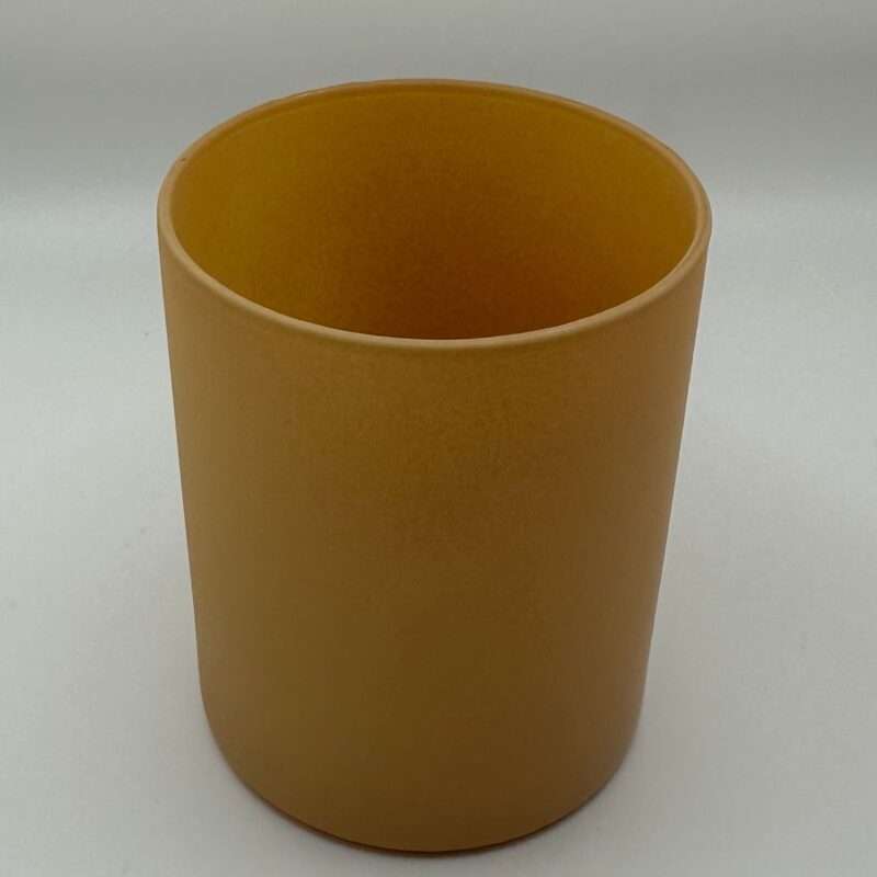 Vaso para velas color beix opaco