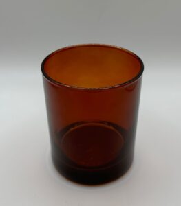 Vaso para velas color marron transparente
