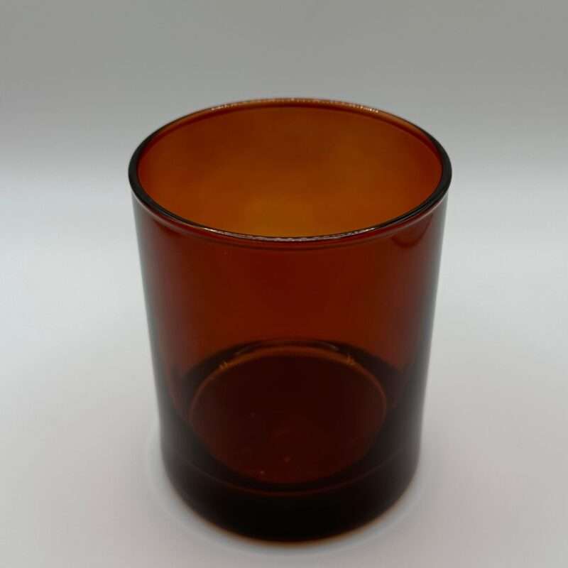 Vaso para velas color marron transparente