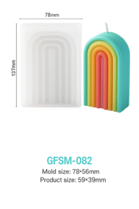 Molde de Silicona para Vela Arcoíris
