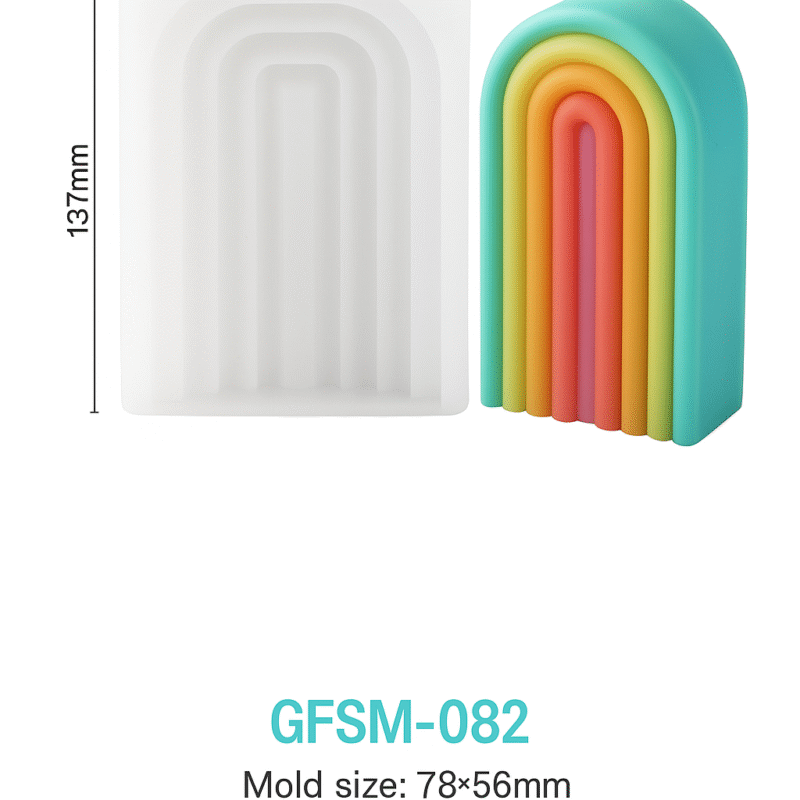 Molde de Silicona para Vela Arcoíris