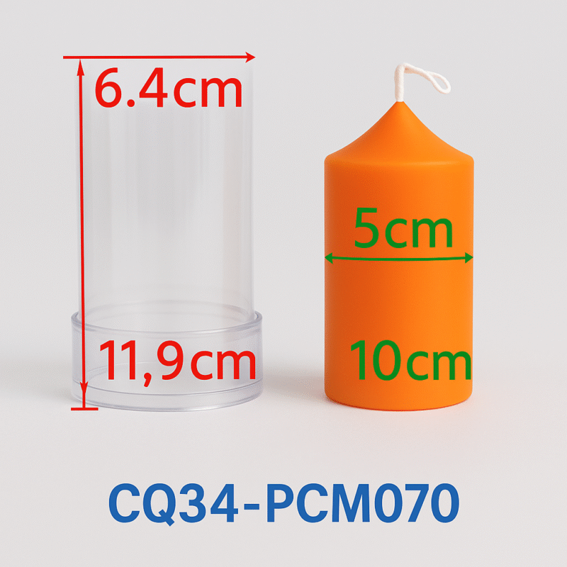 Molde de Plástico para Velas Cónicas 