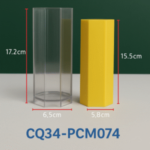 Molde de Plástico para Velas Hexagonales Altas 