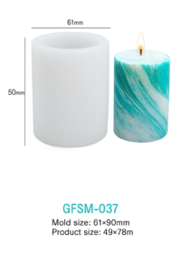 Molde de Silicona Cilíndrico para Velas 