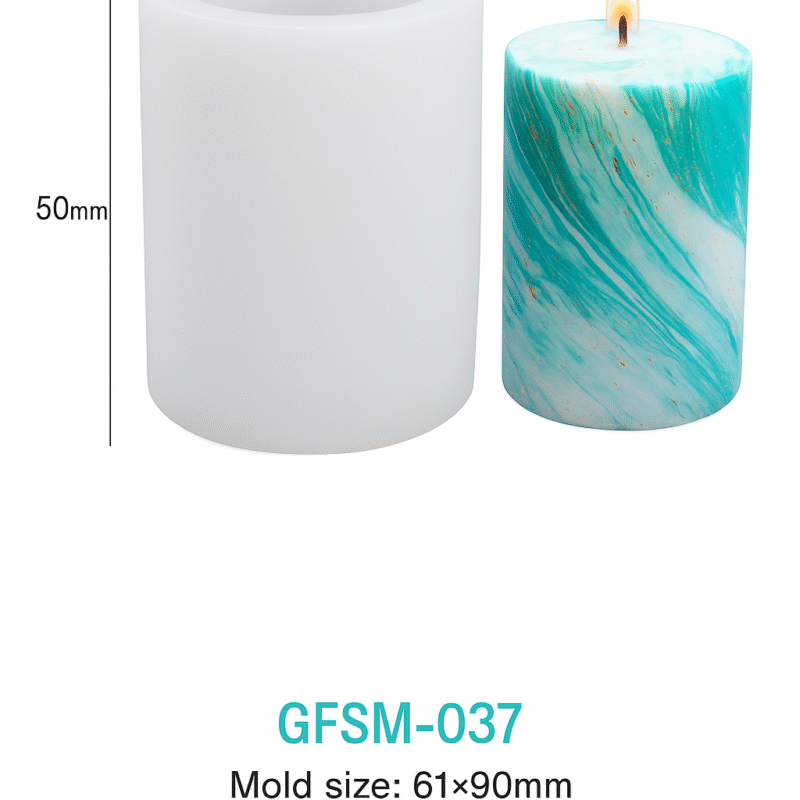 Molde de Silicona Cilíndrico para Velas 