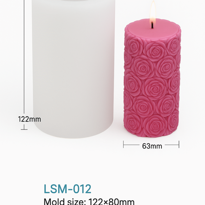 Molde de Silicona con Relieve de Rosas