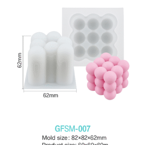 Molde de Silicona para Vela Bubble Cube Individual