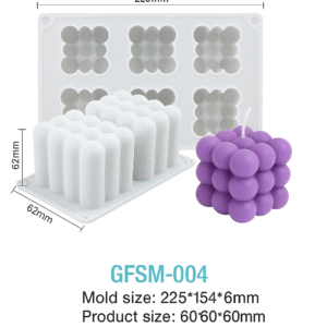 Molde de Silicona para Velas Bubble Cube