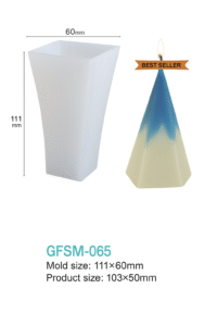 Molde de Silicona para Velas Piramidales