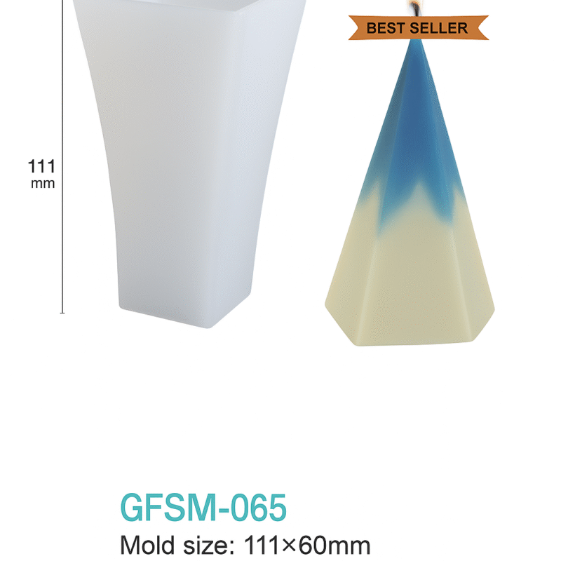 Molde de Silicona para Velas Piramidales