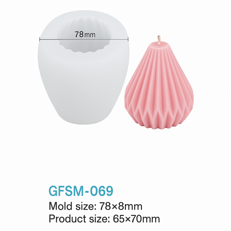 Molde de Silicona para Velas con Diseño Plegado 