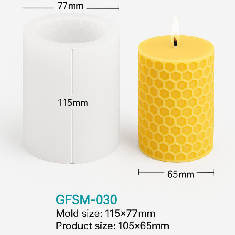 Molde de Silicona Panal de Abeja para Velas