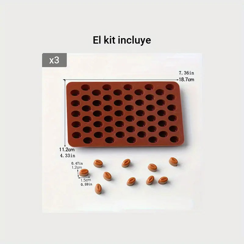 Moldes para wax melts con forma de café