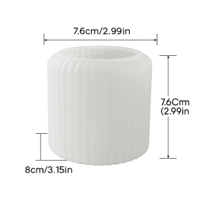 Molde de Silicona para resina Cilíndrico con Relieve Vertical