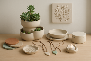 Foto de artesanias hechas con arcilla