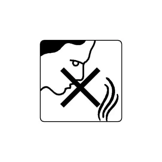 Pictograma: No inhalar humo - Vela perfumada