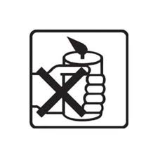 Pictograma sobre el traslado correcto de una vela.